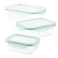 LOCK & LOCK Purely Better Glass Food Storage Container Set, 6 Piece, Clear