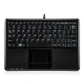 PERIBOARD-510H Plus, Wired USB Scissor Keyboard with Touchpad & USB Port - Super Mini 9.05"x6.30"x0.90" Dimension