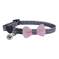 Rosewood 3226 Designer Pink Bow Dogtooth Cat Collar