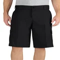 Dickies Men's Flex 13-inch Relaxed Fit Cargo Short, Black, 30