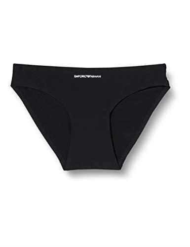 Emporio Armani Bodywear, Women's Microfiber 2 Pack Brief, Black/Black, X-Large
