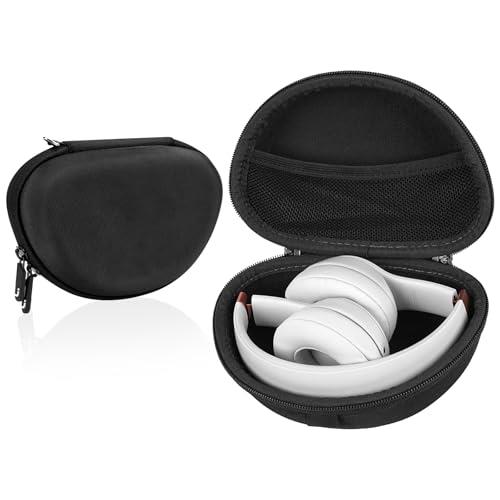 Linkidea Headphones Carrying Case Compatible with Beats Solo 4/Solo 3/Solo Pro, Replacement Protective Hard Shell Travel Bag with Cable, Charger Storage (Black)