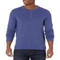 Lee Men's Long Sleeve Soft Washed Cotton Henley T-Shirt, Patriot Blue, Large
