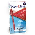 Papermate Flex Grip 1.0Mm Pen, Red 12-pack