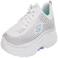 Skechers Women's Gowalk 6 - Stunning Glow Lace-Up Sneaker, White/Multi, US 9.5