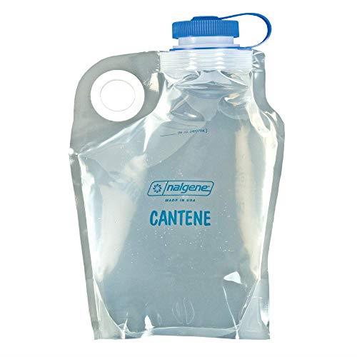 Nalgene 340711 96-Ounce Wide Mouth Canteen Water Bottle Clear Blue
