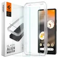SPIGEN AlignMaster GLAS.tR Slim Screen Protector Designed for Google Pixel 6a (2022) Auto Align Technology Tempered Glass [2-Pack] - Clear