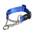 Rogz Control Obdeience Chain Dog Collar Blue Small