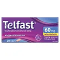 Telfast Hayfever Allergy Relief 60mg, Non-Drowsy for Sneezing, Runny Nose, Itchy Eyes and Itchy Throat, 20 Tablets