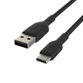 Belkin Boost Charge Braided USB-C to USB-A Cable, Black, 15 cm
