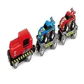 6pc Hape Race Car Transporter Track w/Removable Driver Kids Activity Toy 3+
