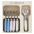 Andre Verdier Debutant Cake Fork Set/6 Debutant Cake Fork Set/6, Stainless Steel/Jardin/Cornflower/Pink/White, AV-74/6CD-JAR