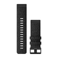 Garmin Quickfit Watch Band, Vented Carbon Gray Titanium Bracelet Heathered Black Nylon 26mm