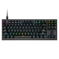 Corsair K60 PRO TKL RGB Tenkeyless Optical-Mechanical Gaming Keyboard - OPX Switches, Brushed Aluminum Frame, Detachable USB Type-C Cable, Per-Key RGB Lighting - NA Layout, QWERTY - Black