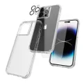 Case-Mate [3 in 1 Protection Pack - iPhone 14 Pro Case (Tough Clear), Tempered Glass & Lens Protector - 15ft Drop Protection, Wireless Charging Compatible - Anti Yellowing, Shockproof, Anti Scratch