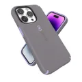 Speck iPhone 14 Pro Case - Slim Phone Case with Drop Protection, Scratch Resistant with Soft Touch for 6.1 inch iPhone14 Pro Case - Dual Layer Case, Cloudy Grey/Spring Purple CandyShell Pro