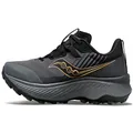 Saucony Men's Endorphin Edge Trail Running Shoe, Black/GOLDSTRUCK, 9