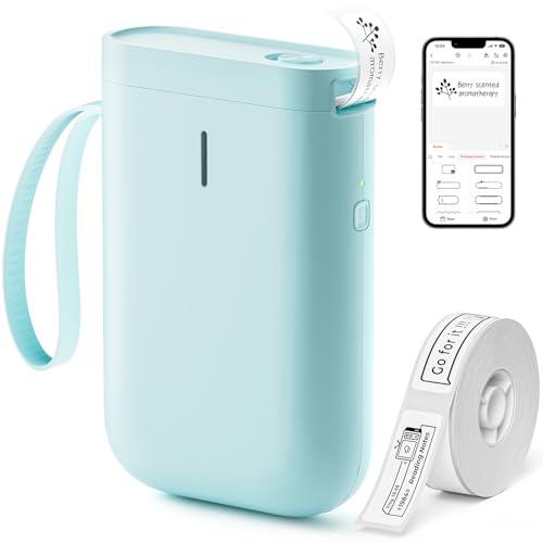 NIIMBOT Label Maker Machine D11 Label Printer Tape Included Portable Wireless Connection Multiple Templates Available for Phone Easy to Use Office Home Organization USB Rechargeable