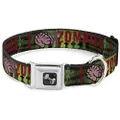 Buckle-Down Seatbelt Buckle Dog Collar - I Brain Zombies - 1" Wide - Fits 9-15" Neck - Small