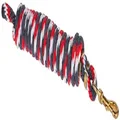 Weaver Leather Poly Lead Rope with a Solid Brass 225 Snap, Graphite/Red/White, 10-feet