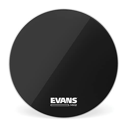 Evans MX2 Black Marching Bass Drum Head, 26 Inch