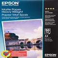 Epson Matte Paper Heavyweight A4-50 Sheets (167 GSM), C13S041256