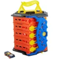 Hot Wheels Roll Out Raceway Track Set, Storage Bucket Unrolls into 5-Lane Racetrack for Multi-Car Play, Connects to Other Sets, with 1 1:64 Hot Wheels Car, for Kids 4 Years & Up