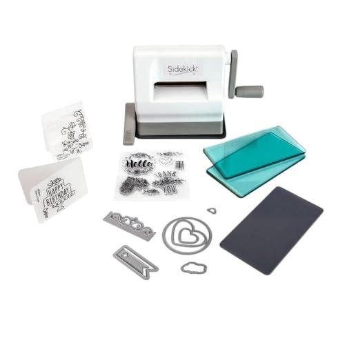 Sizzix Sidekick Starter Kit 661770 Portable Manual Die Cutting & Embossing Machine for Arts & Crafts, Scrapbooking & Cardmaking, 6.35 cm Opening