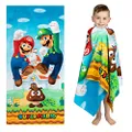 Franco Super Mario "Official Nintendo" Kids Super Soft Cotton Bath/Pool/Beach Towel, 58 in x 28 in, by