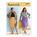 Butterick B6836 Women's Skirt & Belt Sewing Pattern, Size 26W-28W-30W-32W