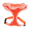Puppia Vivien Dog Harness Over-The-Head All Season Cute No Pull No Choke Walking Training Adjustable for Small Dog, Orange, Small