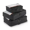 Briggs & Riley Packing Cubes-Small Set, Black, Small, 3 Pack Zippered Packing Cubes/Luggage Organizers for Travel