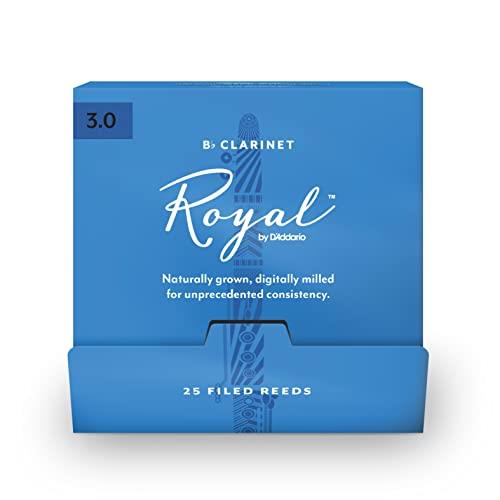 Royal by D'Addario Bb Clarinet Reeds, 3.0, 25-Count Single Reeds