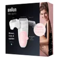 Braun Silk-epil SES5-620 Epilator and Shaver for Women, White/Pink