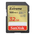 SanDisk 32GB Extreme SDHC UHS-I Memory Card - C10, U3, V30, 4K, UHD, SD Card - SDSDXVT-032G-GNCIN, Gray/Gold
