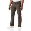 Dickies Men's Relaxed Straight-fit Lightweight Duck Carpenter Jean, Black Olive, 34W x 30L