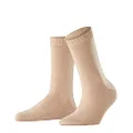 FALKE Women's Cosy Wool Socks Breathable Climate-Regulating Odour-Neutralising Viscose Cashmere Warm Flat Seam In The Toe Area Plain Ideal For Everyday Casual Business Looks 1 Pair, Brown (Camel