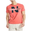 Nautica Men's Short Sleeve 100% Cotton Nautical Series Graphic Tee, Sailor Red, Large