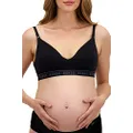 Bonds Womens Maternity Wirefree Contour Bra, Black, (12) 34C