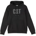 Caterpillar Men's Casual Hooded Sweatshirt, Pitch Black, X-Large US