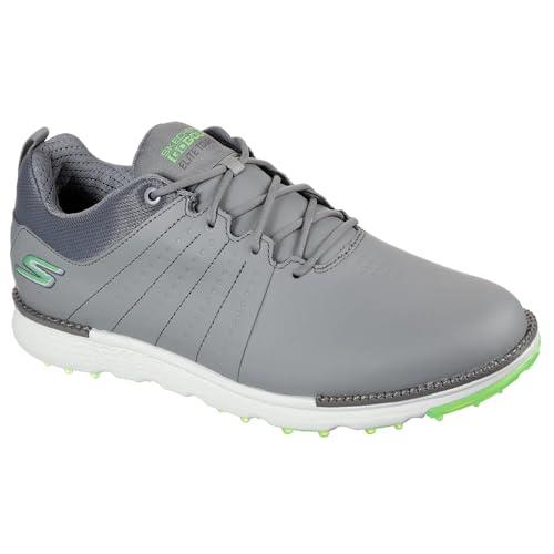 Skechers Mens Go Elite Tour Sl Waterproof Golf Shoe Sneaker, Gray/Lime, 9