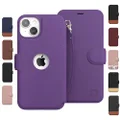 LUPA LEGACY iPhone 14 Wallet Case for Women and Men, Case with Card Holder [Slim & Protective] for Apple 14 (6.1”), Leather i-Phone Cover, Phone Case, Purple