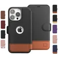 LUPA LEGACY iPhone 14 Pro Max Case Wallet for Women and Men, Case with Card Holder [Slim & Protective] for Apple 14 Pro Max (6.7”), Leather i-Phone Cover, Phone Case, Grey & Brown, Smoky Cedar