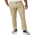 Dickies Men's Skinny Straight Fit Work Pant, Desert Sand, 36W x 32L