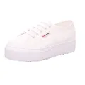 Superga Women's 2790acotw Linea Up and Down Sneaker, White, 8.5 US