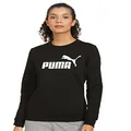 PUMA Women's Essential Logo Crew FL, Black, XL