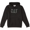 Caterpillar Men's Casual Hooded Sweatshirt, Pitch Black, X-Small US