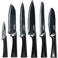 Cuisinart C55-12PMB Advantage 12 Piece Metallic Knife Set with Blade Guards, Black