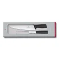 Victorinox Swiss Classic Carving Knife and Fork, Black, 6.7133.2G