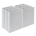 Samsill Economy 1 Inch Mini 3 Ring Binder, Made in The USA, Round Ring Binder, Non-Stick Customizable Cover, White, 6 Pack